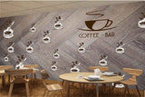 Avikalp MWZ3042 Coffee Bar Beans Bags Spoons HD Wallpaper for Cafe Restaurant