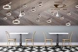 Avikalp MWZ3042 Coffee Bar Beans Bags Spoons HD Wallpaper for Cafe Restaurant