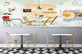 Avikalp MWZ3044 Menu Board Chairs Lemons Cakes Lady HD Wallpaper for Cafe Restaurant