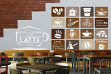 Avikalp MWZ3046 Latte Shop Coffee Cappuccino Jug Cups HD Wallpaper for Cafe Restaurant