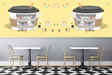 Avikalp MWZ3048 Milkshakes Mugs Straws People HD Wallpaper for Cafe Restaurant