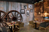Avikalp MWZ3056 Photo Frames Wooden Wheels HD Wallpaper for Cafe Restaurant