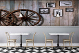 Avikalp MWZ3056 Photo Frames Wooden Wheels HD Wallpaper for Cafe Restaurant