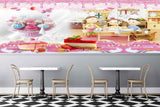 Avikalp MWZ3060 Kids Cupcakes Strawberries Ice Creams HD Wallpaper for Cafe Restaurant