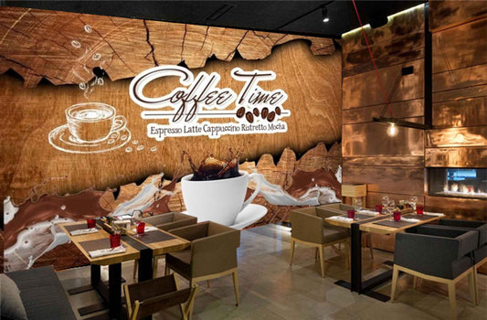 Avikalp MWZ3064 Coffe Cups Cappucino Espresso Latte Mocha HD Wallpaper for Cafe Restaurant