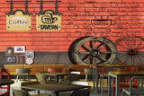 Avikalp MWZ3069 Coffee Tavern wheels HD Wallpaper for Cafe Restaurant