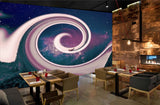 Avikalp MWZ3071 Blue Purple Waves Stars HD Wallpaper for Cafe Restaurant