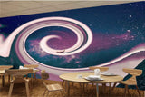 Avikalp MWZ3071 Blue Purple Waves Stars HD Wallpaper for Cafe Restaurant