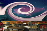 Avikalp MWZ3071 Blue Purple Waves Stars HD Wallpaper for Cafe Restaurant