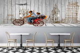 Avikalp MWZ3077 Cycle Monuments Boys Aeroplanes HD Wallpaper for Cafe Restaurant