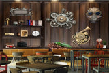 Avikalp MWZ3078 Coffee Beans Guitar Skull Wheels Screws HD Wallpaper for Cafe Restaurant