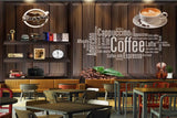 Avikalp MWZ3079 Coffee Beans Doppie Books Clock Guitar HD Wallpaper for Cafe Restaurant