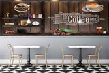 Avikalp MWZ3079 Coffee Beans Doppie Books Clock Guitar HD Wallpaper for Cafe Restaurant