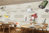 Avikalp MWZ3080 Cup Cakes Icecreams Lady Coffee Milkshake HD Wallpaper for Cafe Restaurant