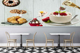 Avikalp MWZ3082 Biscuits Cup Cake Donuts Icecreams Cherries HD Wallpaper for Cafe Restaurant