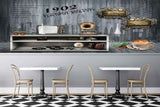 Avikalp MWZ3087 Flatiron Building Coffee Cup HD Wallpaper for Cafe Restaurant