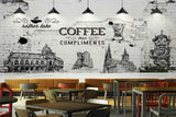 Avikalp MWZ3090 Coffee Monuments Lamps HD Wallpaper for Cafe Restaurant