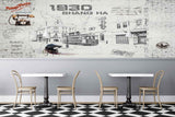 Avikalp MWZ3095 Bus Buildings Cart Telephone HD Wallpaper for Cafe Restaurant