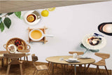 Avikalp MWZ3097 Lemon Juice Coffee Leaves HD Wallpaper for Cafe Restaurant