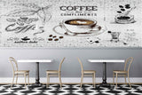 Avikalp MWZ3101 Coffee Beans Cups Saucer Spoons Dinks HD Wallpaper for Cafe Restaurant
