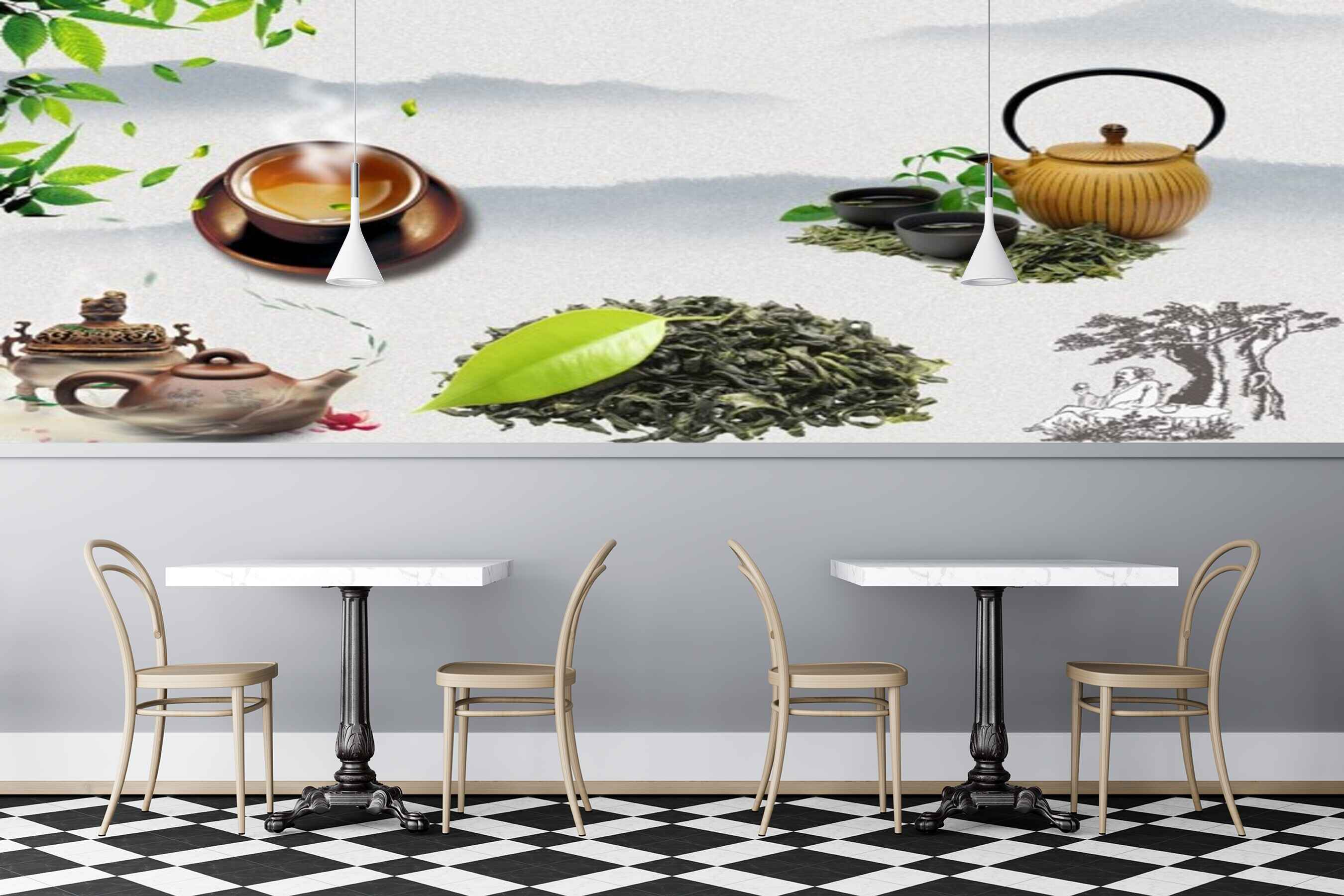 Avikalp MWZ3107 Coffeee Tea Leaves Mug Cups HD Wallpaper for Cafe Restaurant