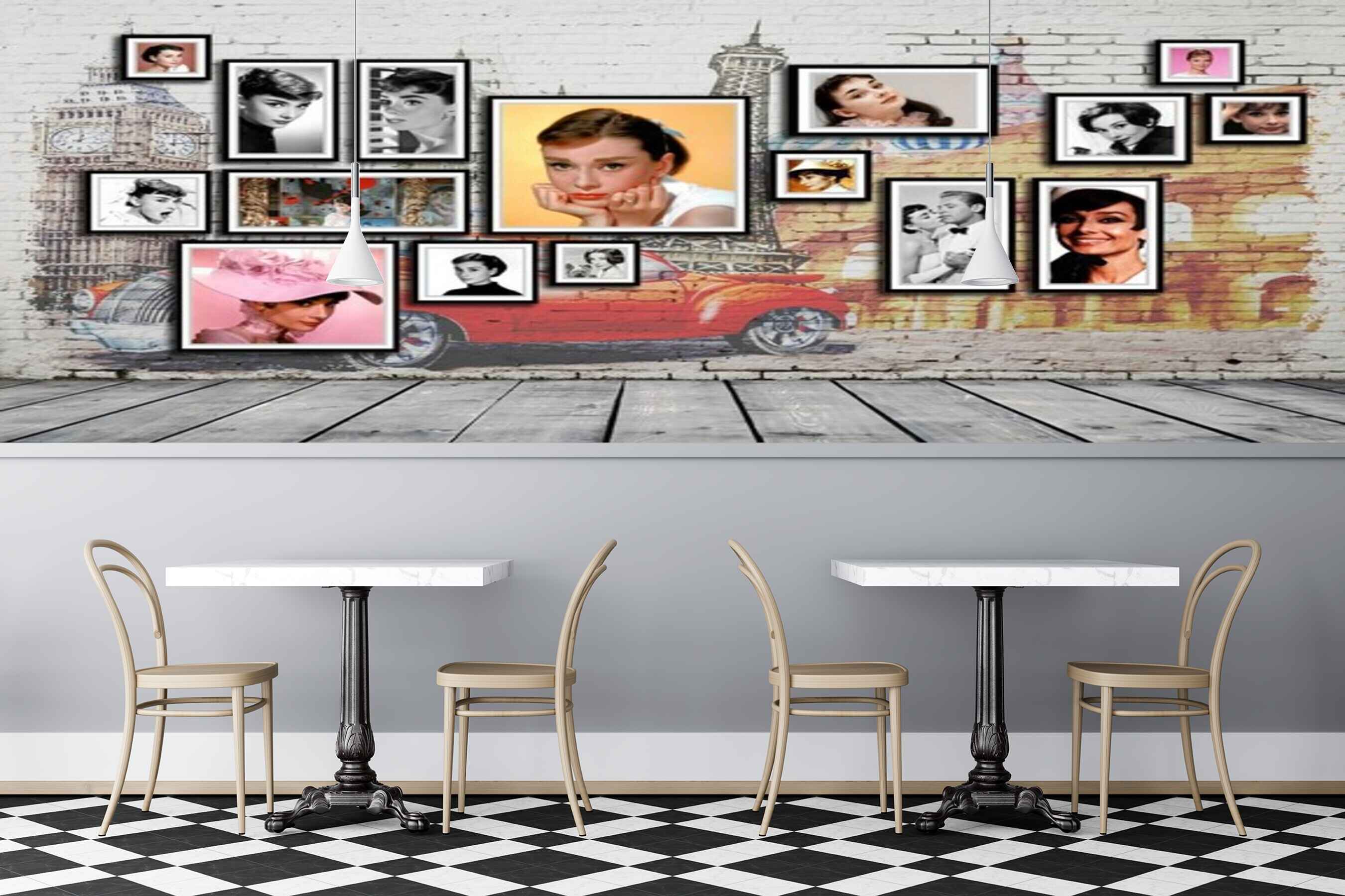 Avikalp MWZ3112 Photo Frames Wall HD Wallpaper for Cafe Restaurant