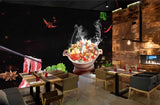 Avikalp MWZ3117 Meat Herbs Chilli Hot Food HD Wallpaper for Cafe Restaurant
