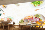 Avikalp MWZ3118 Fruits Salad Bread Meat Herbs HD Wallpaper for Cafe Restaurant