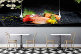 Avikalp MWZ3119 Meat Flowers Leaves HD Wallpaper for Cafe Restaurant