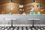 Avikalp MWZ3120 Animal Faces Lamps Pets Lovers HD Wallpaper for Cafe Restaurant