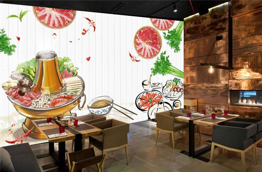 Avikalp MWZ3124 salads Herbs Soups HD Wallpaper for Cafe Restaurant