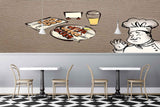 Avikalp MWZ3126 Chef Drinks Meat HD Wallpaper for Cafe Restaurant