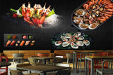 Avikalp MWZ3128 Crabs Meat Food Fishes Herbs HD Wallpaper for Cafe Restaurant