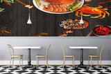 Avikalp MWZ3130 Meat Crabs Spices Mirchi Prawns HD Wallpaper for Cafe Restaurant