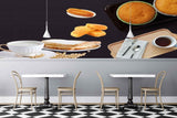 Avikalp MWZ3131 Milk Cups Tea Bread Buns HD Wallpaper for Cafe Restaurant