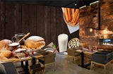 Avikalp MWZ3132 Milk Buns Breads Sugar HD Wallpaper for Cafe Restaurant