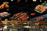 Avikalp MWZ3133 Chicken Meat Sticks Spices HD Wallpaper for Cafe Restaurant