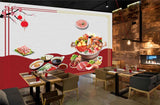 Avikalp MWZ3141 Fruits Veggies Meat Sauces Spices HD Wallpaper for Cafe Restaurant