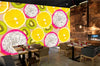 Avikalp MWZ3142 Lemon Kiwi Dragon Fruits HD Wallpaper for Cafe Restaurant