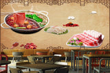 Avikalp MWZ3143 Meat Herbs Rolls Spices HD Wallpaper for Cafe Restaurant