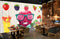 Avikalp MWZ3144 Strawberries Grapes Spectacles Drink Bananas HD Wallpaper for Cafe Restaurant