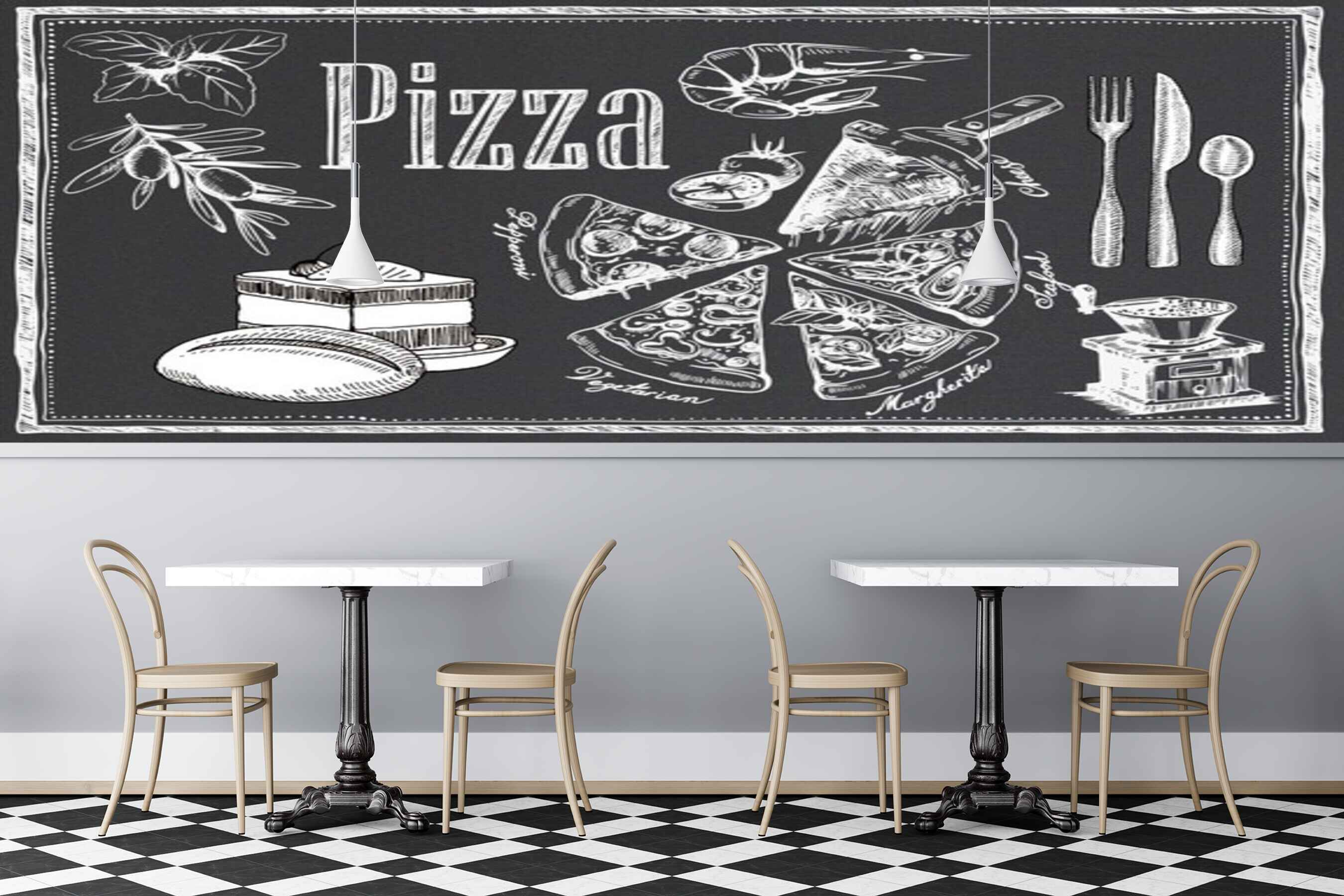 Avikalp MWZ3146 Pizza Spoons Cakes Spoons Knives HD Wallpaper for Cafe Restaurant