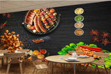 Avikalp MWZ3152 Chickn Meat Drum Sticks Spices HD Wallpaper for Cafe Restaurant