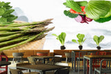 Avikalp MWZ3155 Lettuces Herbs Cabbage Onions HD Wallpaper for Cafe Restaurant