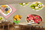 Avikalp MWZ3157 Fruits Dragonfruit Aples Mangoes Cherries HD Wallpaper for Cafe Restaurant