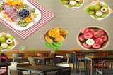 Avikalp MWZ3157 Fruits Dragonfruit Aples Mangoes Cherries HD Wallpaper for Cafe Restaurant
