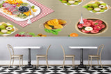 Avikalp MWZ3157 Fruits Dragonfruit Aples Mangoes Cherries HD Wallpaper for Cafe Restaurant
