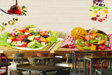 Avikalp MWZ3158 Salads Fruits Avacados Strawberries HD Wallpaper for Cafe Restaurant