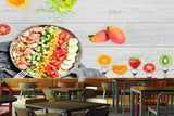 Avikalp MWZ3160 Salads Mangoes Folks Fruits HD Wallpaper for Cafe Restaurant