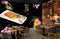 Avikalp MWZ3161 Meat Buns Oil Pink Flowers HD Wallpaper for Cafe Restaurant